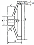 Chrome-Plated Dish Handwheels - dimensions